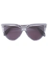 Alexander Mcqueen Teardrop Aviator Sunglasses In Black