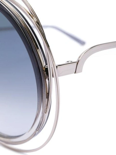 Shop Chloé Double Frame Sunglasses In Metallic