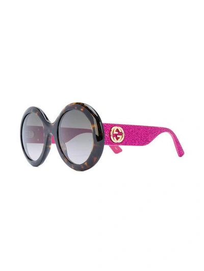 Shop Gucci Round Frame Sunglasses