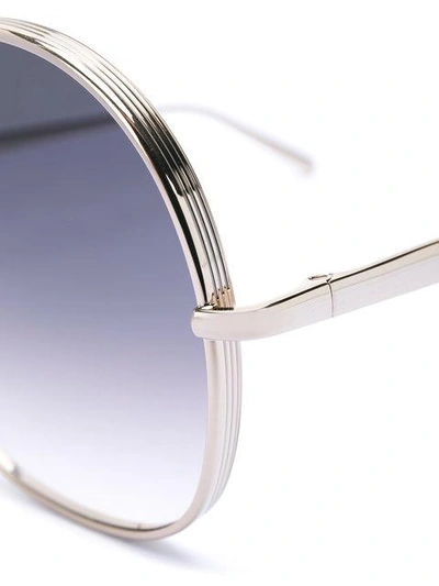 Shop Chloé Nola Aviator-frame Sunglasses In Metallic