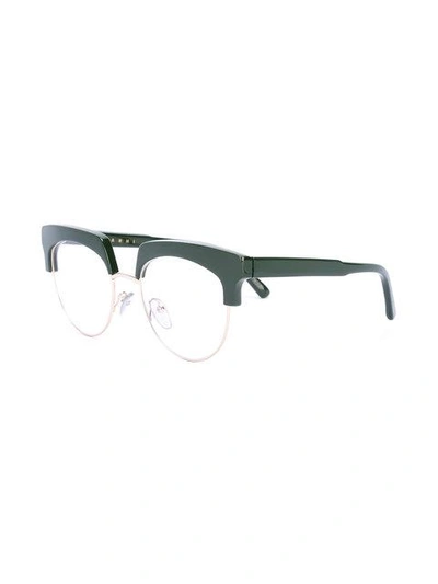 Shop Marni Eyewear Me2605 Glasses - Green