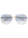 Chloé Nola Aviator-frame Sunglasses In Metallic
