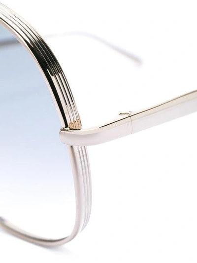 Shop Chloé Nola Aviator-frame Sunglasses In Metallic