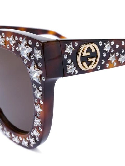 Shop Gucci Swarovski Star Sunglasses