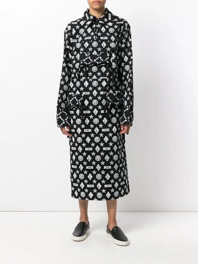 Shop Ktz Logo Embroidered Dress - Black