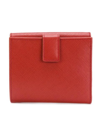 Shop Ferragamo Salvatore  Gancio French Flap Wallet - Red