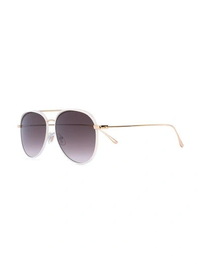Shop Jimmy Choo Eyewear 'retos' Sunglasses - White