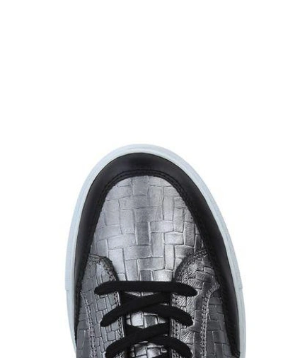 Shop Emporio Armani Sneakers In Silver