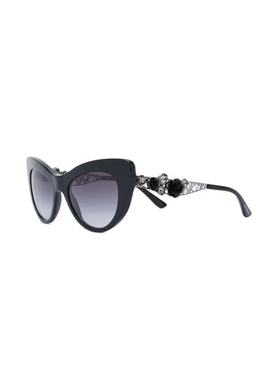 Shop Dolce & Gabbana Lace Flowers Sunglasses