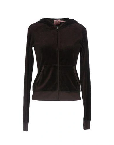 Juicy Couture Sweatshirts In Dark Brown