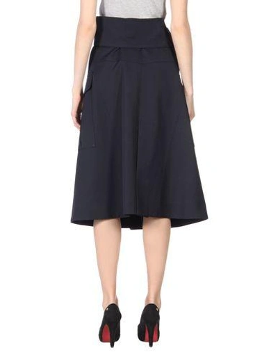 Shop Marni Midi Skirts In Dark Blue