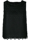 BOUTIQUE MOSCHINO sheer dots print shirt,DRYCLEANONLY