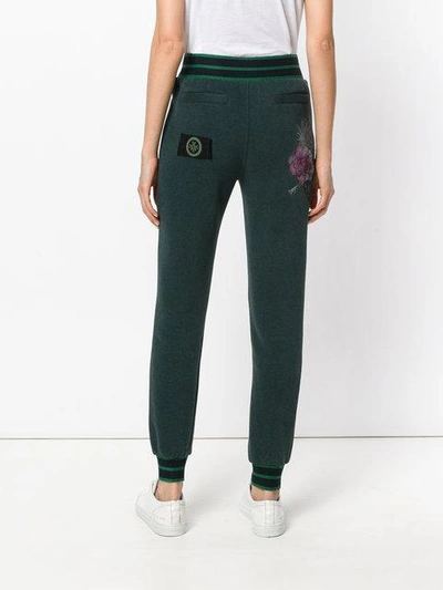 Shop Mr & Mrs Italy Floral Print Tapered Trousers In Green