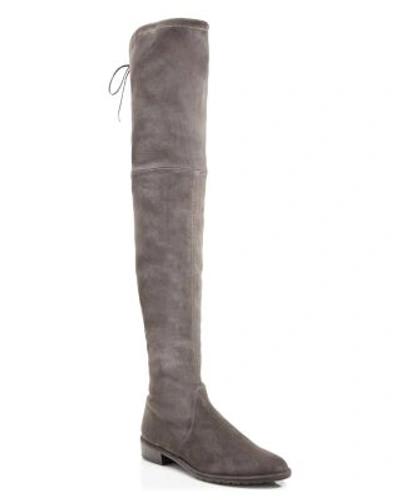 Shop Stuart Weitzman Women's Lowland Stretch Suede Over-the-knee Boots In Londra