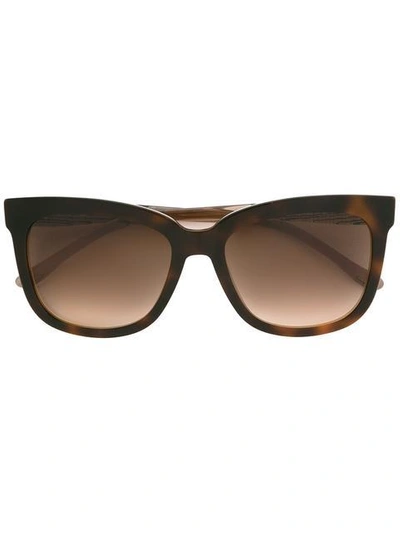 Shop Hugo Boss Boss  Square Frame Glasses - Brown