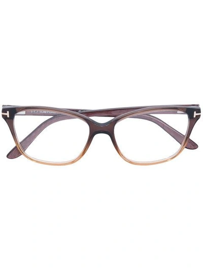 Shop Tom Ford Eyewear Square-frame Glasses - Brown