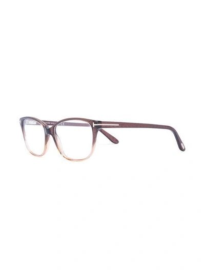 Shop Tom Ford Eyewear Square-frame Glasses - Brown