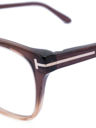 Shop Tom Ford Eyewear Square-frame Glasses - Brown