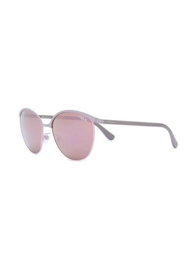 Shop Vogue Eyewear Half Frame Sunglasses - Pink