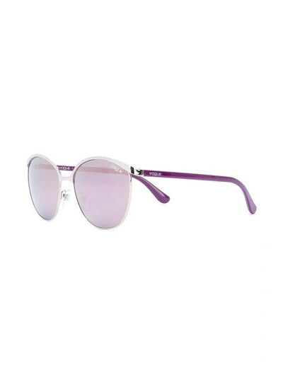 Shop Vogue Eyewear Half Frame Sunglasses - Metallic