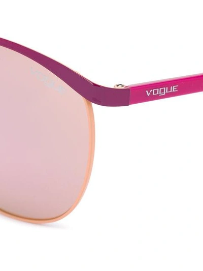 Shop Vogue Eyewear Half Frame Sunglasses - Pink