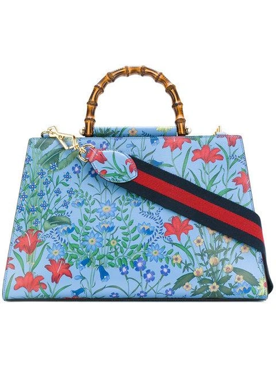 Shop Gucci Nymphaea Flora Tote Bag