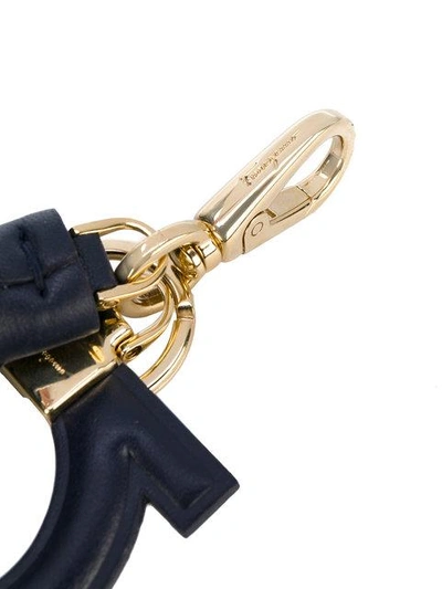 Shop Ferragamo Salvatore  Gancio Tassel Bag Charm - Blue