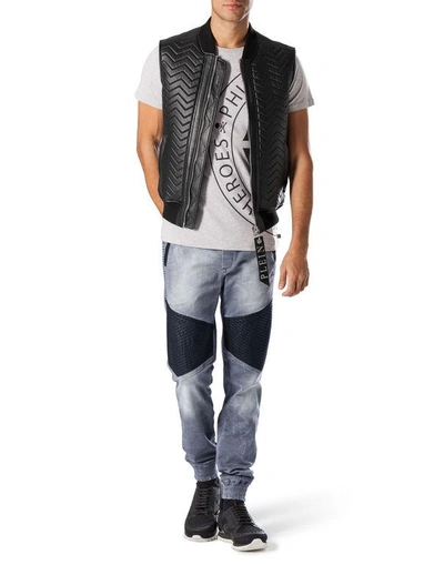 Shop Philipp Plein Leather Vest Short "nagakijo"