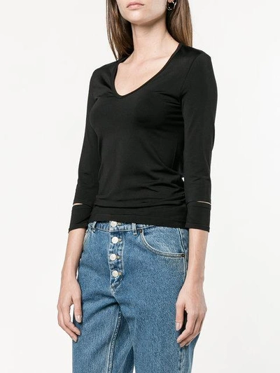 Shop Helmut Lang Sit Sleeve Top