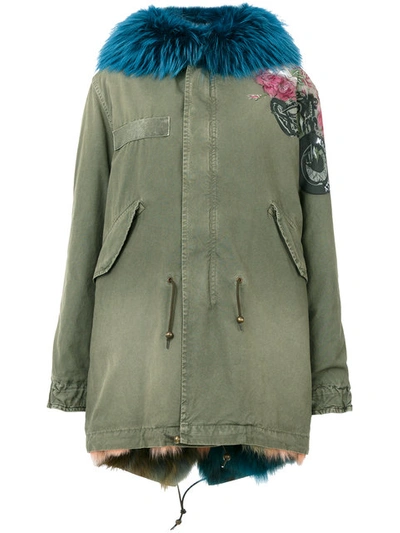 Mr & Mrs Italy Embroidered Parka Jacket In C5275