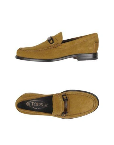 Tod's Loafers In Military Green