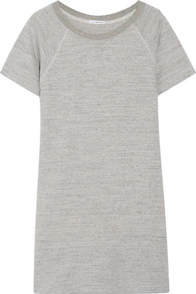 Shop James Perse Cotton-jersey Mini Dress In Gray