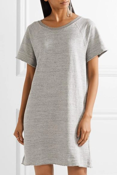 Shop James Perse Cotton-jersey Mini Dress In Gray
