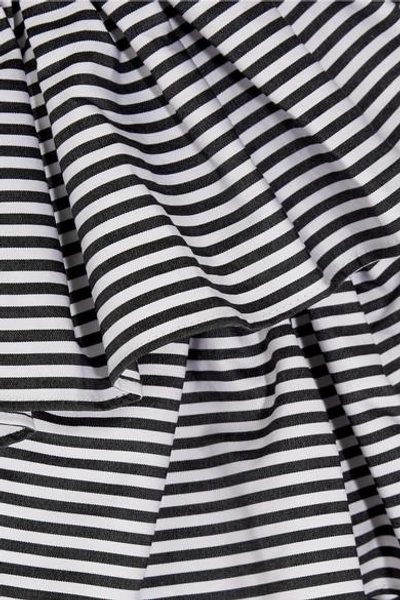 Shop Preen By Thornton Bregazzi Shona Ruffled Striped Cotton Shirt Dress