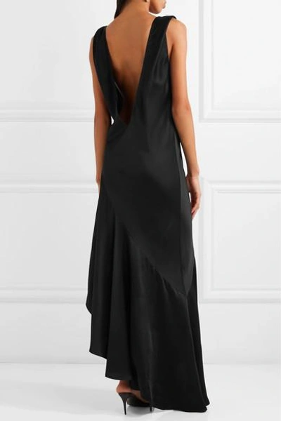 Haider Ackermann Woman Asymmetric Crepe De Chine Gown Black | ModeSens