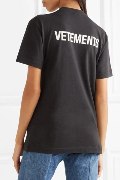 Shop Vetements Printed Cotton-jersey T-shirt