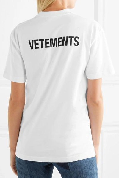 Shop Vetements Printed Cotton-jersey T-shirt