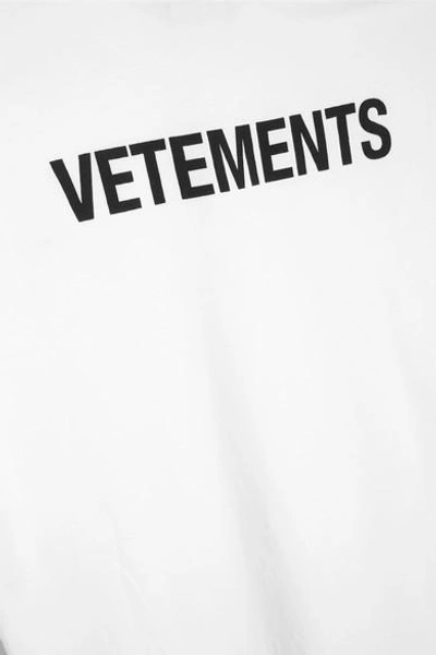 Shop Vetements Printed Cotton-jersey T-shirt