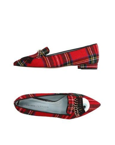 Shop Chiara Ferragni Loafers In Red