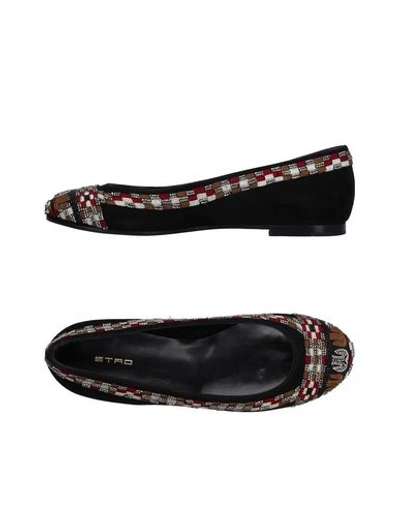 Etro Ballet Flats In Black