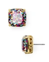 Kate Spade Womens Multi Glitter Glittered Small Square Stud Earrings In Multi Glitter