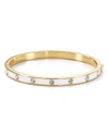 Kate Spade Crystal & Enamel Hinge Bangle In White