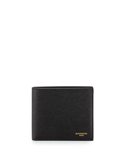 Givenchy Saffiano Leather Bifold Wallet, Black