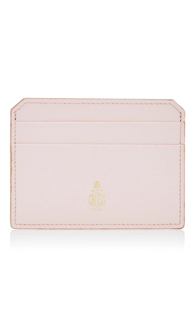 Mark Cross Mini Leather Card Case In Pink