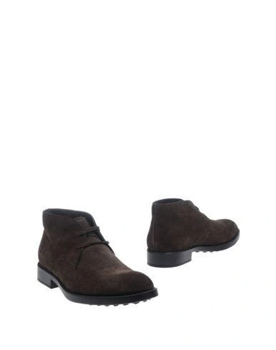 Tod's Boots In Dark Brown