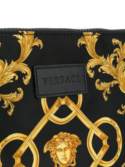 Shop Versace Baroque Print Clutch Bag