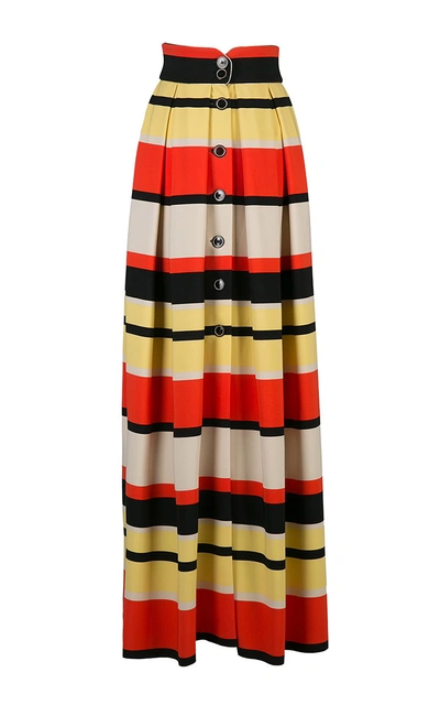 Lena Hoschek Sundowner Striped Maxi Skirt