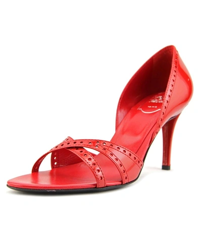 Roger Vivier Annabelle&#39;s T.85   Open-toe Patent Leather  Heels' In Red
