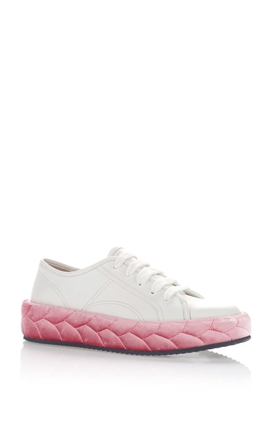 Shop Marco De Vincenzo White & Pink Sneakers