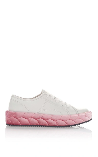 Shop Marco De Vincenzo White & Pink Trainers